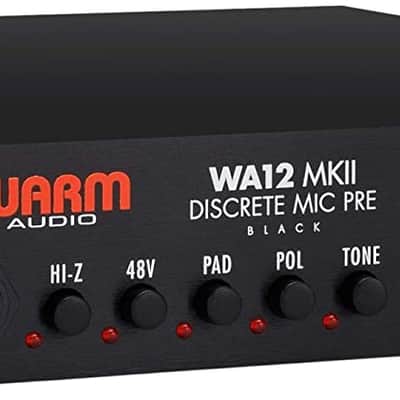 Warm Audio WA12 MKII Single Channel Microphone Preamplifier & Instrument DI- Black image 2