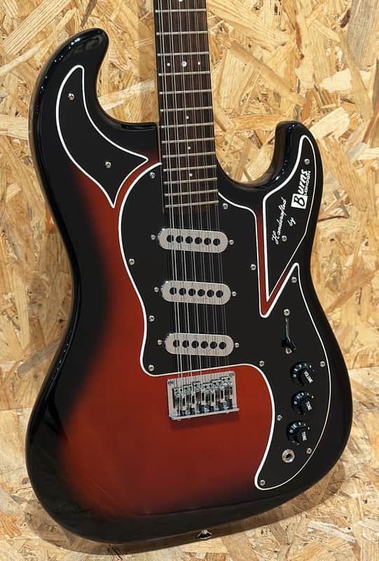 Pre Owned Burns Double Six Club Series Re-issue 12 String - Red Burst Inc. Case image 1