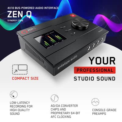 Zen Q Synergy Core Audio Interface, 14x10 Bus-Powered Thunderbolt 3 Interface for Recording Music, with Onboard Real-Time Audio Recording Effects, XLR Interface Connection - Antelope Audio image 8