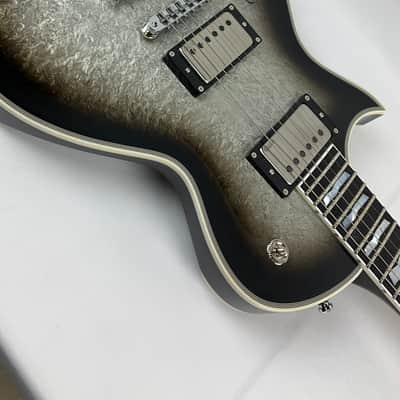 ESP Eclipse Custom Silver Liquid Metal Burst LEFT HANDED Electric Guitar LH + Hard Case MIJ - NEW - IN STOCK image 4