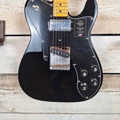 Fender American Vintage II 1977 Telecaster Custom, Maple Fingerboard, Black image 2