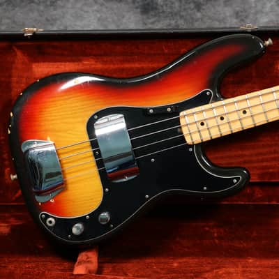 1977 Fender Precision Bass - Sunburst - OHSC image 1