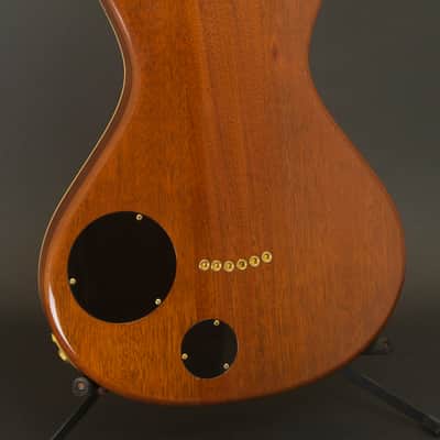 Asher "Lotus Flower" Inlay on Electro Hawaiian Model I 2005 trans blue nitro image 5