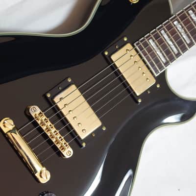 MICHAEL KELLY Patriot Vintage GUITAR Gloss Black + Gold Hardware w/ HARD CASE image 5