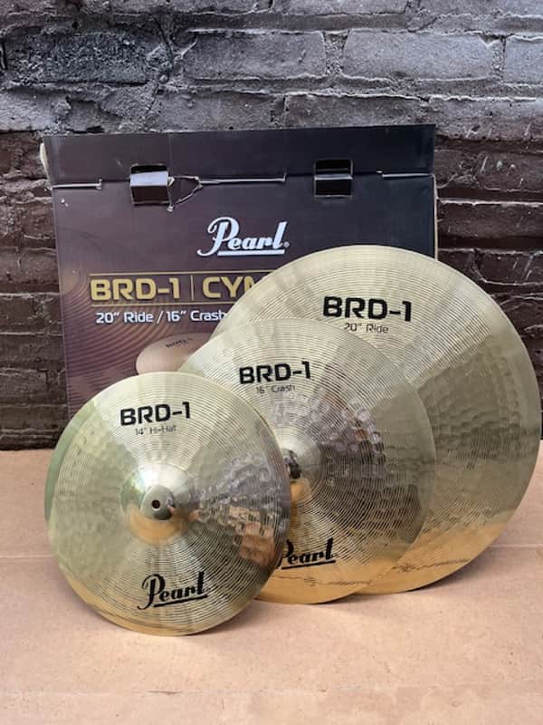 Pearl BRD-1 3 Piece Cymbal Pack: 14" Hi-hats, 16" Crash, 20" Ride image 1