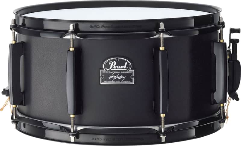 Pearl Joey Jordison Signature Steel Snare Drum, 13" x 6.5", Black image 1