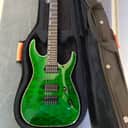 ESP LTD H-1001QM 2021 Ebony, locking tuners, bridge Hipshot, SD pegasus sentient Case new