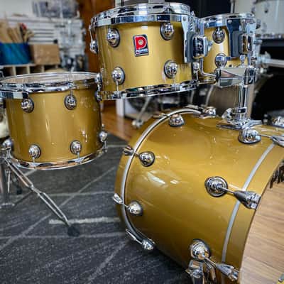 Premier Genista 10/12/14/22 Drum Kit Gold Lacquer - 1998 image 4