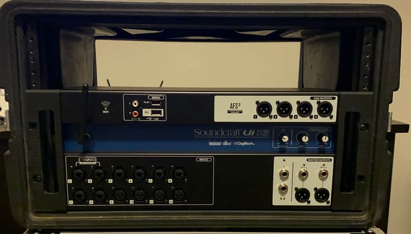 Soundcraft Ui-16 Rackmount 16-Channel Digital Mixer with WiFi Router 2010s - Blue/Silver image 1