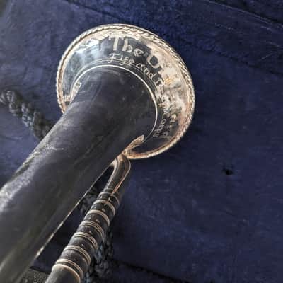 RON COLLIER ULTRA-RARE 'OLD GUARD' FIFE & DRUM CORPS CEREMONIAL TRUMPET w/CASE #6 image 4