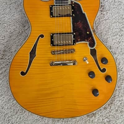D'Angelico Excel DC Semi Hollow Guitar w/Case, Vintage Natural, DAEDCVNATGS image 3