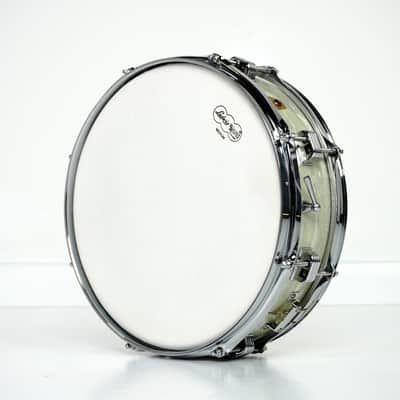 Ludwig 14” x 4” Down Beat Snare Drum in White Marine Pearl 1965 image 4