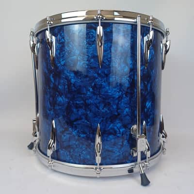 Premier 20,12,16" Blue Pearl Drum Set 3Ply Birch+Die-Cast-Rims Vintage 60s#54 UK image 22