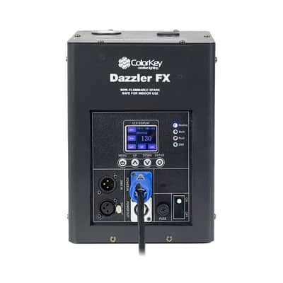 ColorKey Dazzler FX MKII Cold Spark Machine Bundle - 2-Pack w/ Road Case - Black image 3