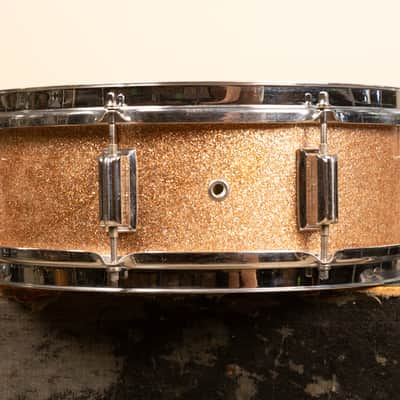 1960s Rogers 5x14 Powertone Champagne Snare Drum image 5