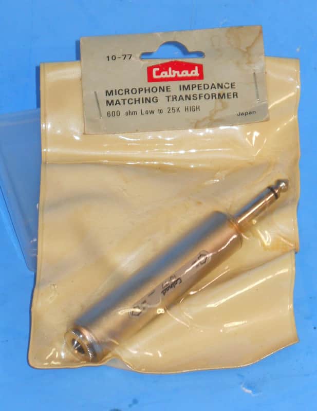 Calrad 10-77 Microphone Line Transformer TRS Lo Z-TS Hi Z New Old Stock image 1