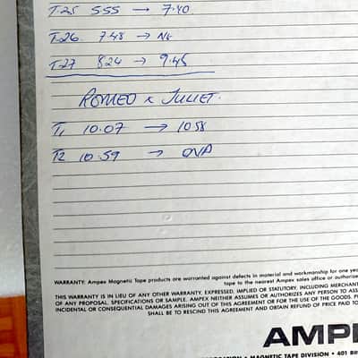 AMPEX 467 Digital Mastering Audio Tape Set of 2 Master Recorded Tapes image 10
