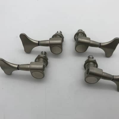 2R2L Satin Nickel 4 String Bass Tuning Pegs Machine Heads image 1