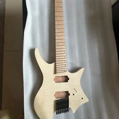 7 String Headless Guitar Mahogany Body with Neck DIY Project image 3