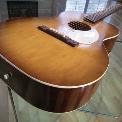 Airline Acoustic Guitar Concert Sized by Kay of Chicago for Montgomery Wards Circa-1960s Sunburst image 10