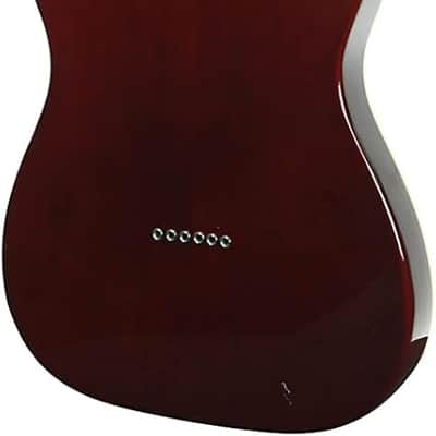 Solid Top Semi Hollow Body Electric Guitar, Trans Red image 2