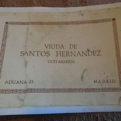 Viuda De Santos Hernandez Guitarrería labeled guitar image 22