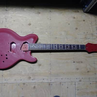 Mosrite Bluesbender Red Husk Body and Neck Vintage image 1