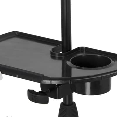 Gator GFW-MICACCTRAY Frameworks Microphone Stand Accessory Tray with Drink Holder & Guitar Pick Tab image 1