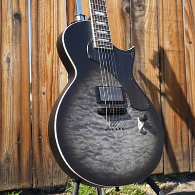 ESP LTD DELUXE EC-01FT - Charcoal Burst Satin 6-String Electric Guitar (2025) image 6