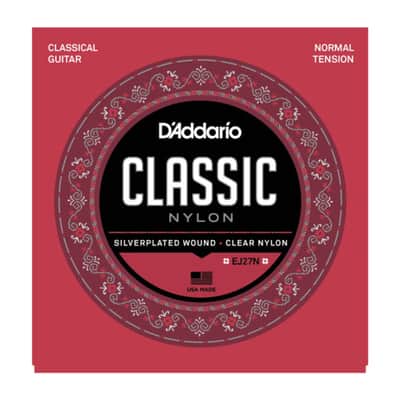 D'Addario Classical Guitar Strings EJ27N Silverplated, Normal - Classic Guitar Strings image 1