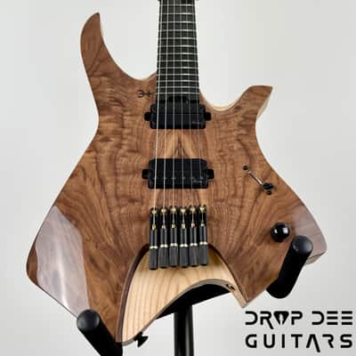 Infinia Neptune Headless Electric Guitar w/ Bag - Black Walnut image 8