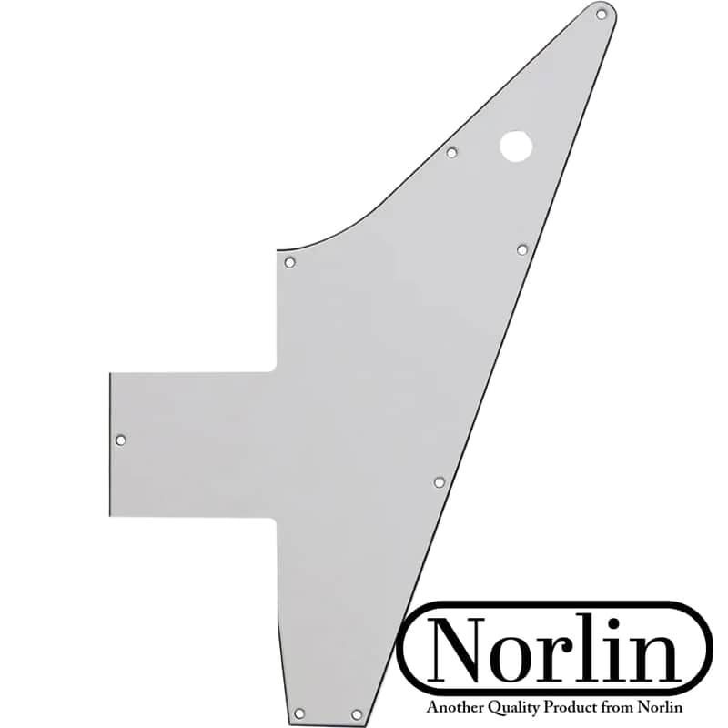 Norlin EX-W3P Pickguard for Gibson® Explorer® Guitars-White/Black/White image 1