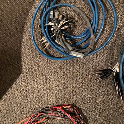 Whirlwind 16 channel trs to trs cable. 2010 - Blue cover. Black leads image 2