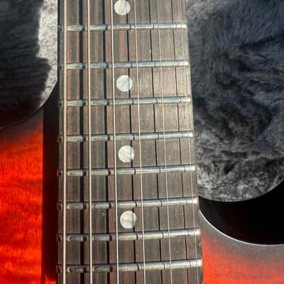 Schecter USA Custom Shop Sunset Custom II Electric Guitar - Tiger Eye Satin 2024 - Red Tiger Eye Satin image 4