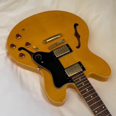 Vintage 2000 Epiphone Dot Deluxe Limited Edition Flame Top - Made in Korea (MIK) - Natural - Free Pro Setup image 3