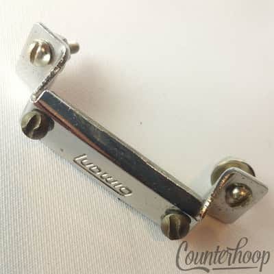 *Ludwig Block Logo Butt Plate Snare Drum Hardware Chrome 60s/70s Vintage* - Very Good / 6.95/24.95 image 1