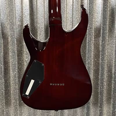 ESP LTD H-200 Flame Top Dark Brown Sunburst Guitar & Case #1026 Used image 9
