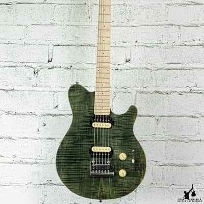 Sterling By Music Man Axis Flame Maple Electric Guitar - Trans Black (#7839) image 3
