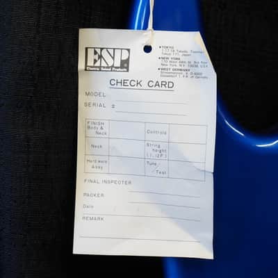 ESP/Japan J-5 Alder Bass Body w/ Pickups - Metallic Blue image 3