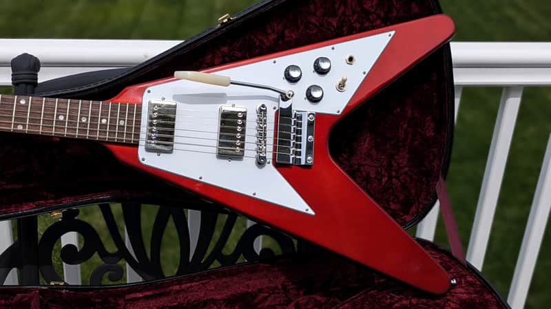 2023 Gibson Custom Shop '67 Mahogany Flying V Reissue with Maestro Vibrola - Sparkling Burgundy image 1