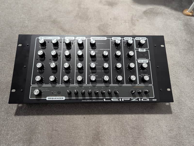 Analogue Solutions Leipzig-S Analog Monosynth with Sequencer 2010s - Black image 1