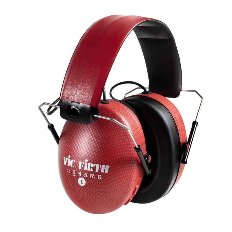Vic Firth VXHP0012 Bluetooth Isolation Headphones, Red image 1