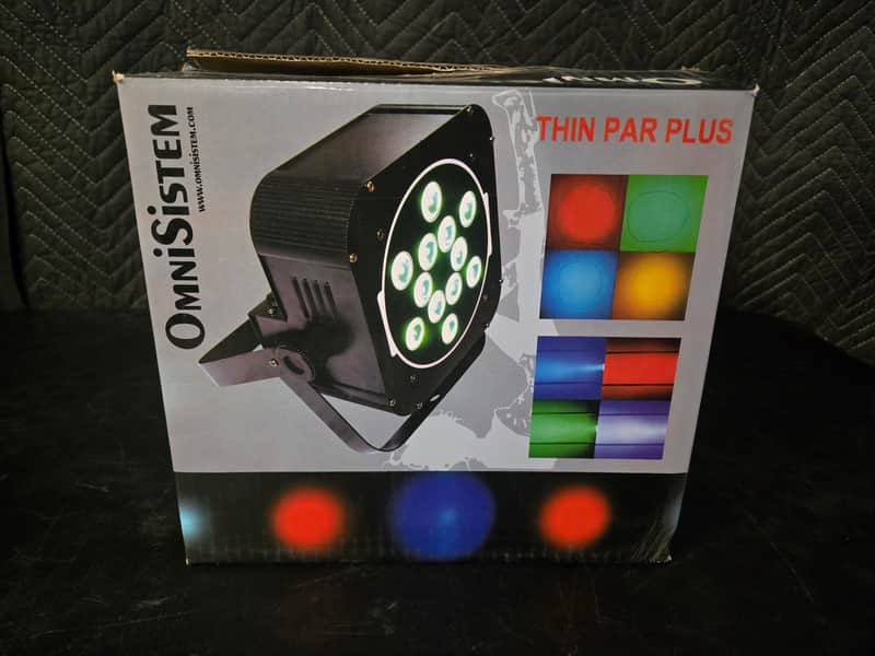 OmniSistem Thin Par Plus RGBA LED Par Light – 12x10W DMX Stage / Uplight image 1