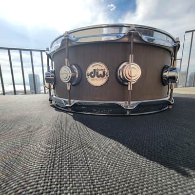 DW Collector's Series Eucalyptus /Maple Exotic HVLT Snare, Natural Satin, 5x14 image 3