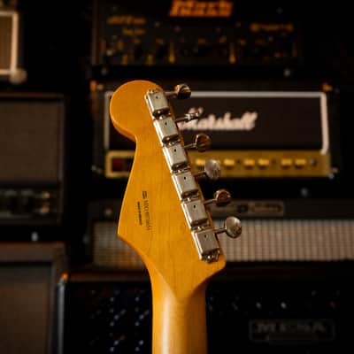 Fender Vintera ’50s Stratocaster – 2019 – White Blonde – Very Good Condition – Upgraded Graph Tech Saddles – w/ Gig Bag image 7