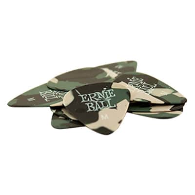 Ernie Ball P09222 Guitar Picks, 12 Pack, Medium Camouflage image 1