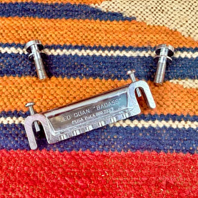 Used Leo Quan Badass Wraparound Guitar Bridge Chrome 1980's Vintage Wrap Bad-Ass image 3