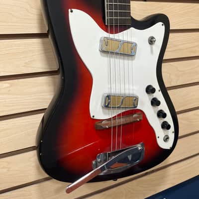 Harmony H17 Silhouette / Bobkat 1965 - Cherry Red Sunburst image 2