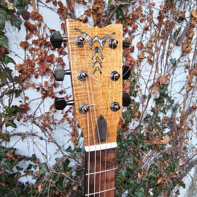 Wilhelm Guitars Curly Koa, Curly Sinker Redwood Small Jumbo Acoustic Guitar image 11
