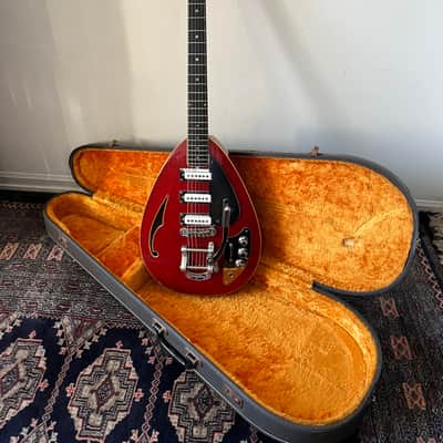 Vox Mark VI Acoustic Red 1960s Semi-hollow Electric Guitar image 2